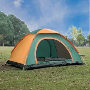 Portable Waterproof Dome Tent for 4 Person – Picnic, Hiking, Camping Tent with Carrying Bag, Multicolor